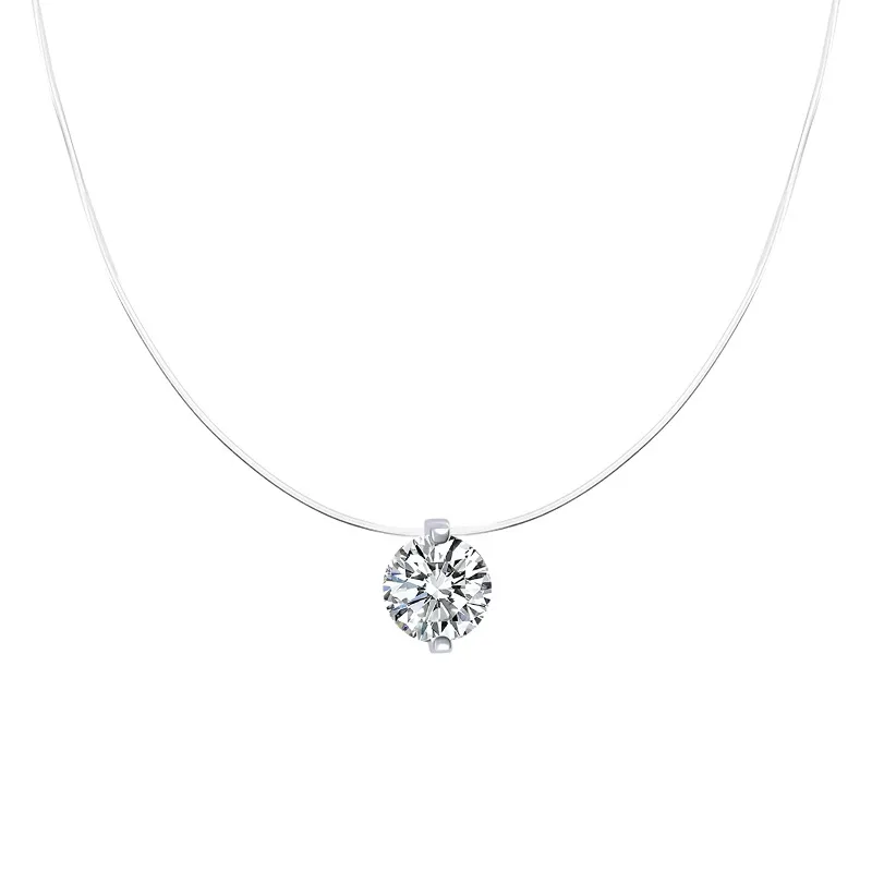 Invisible Halskette - 925 Sterling Silver