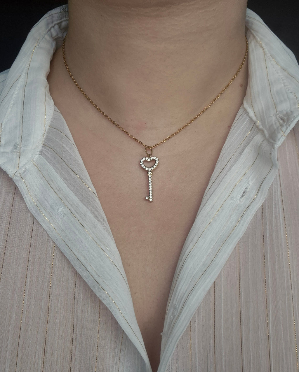Heart Key Charm
