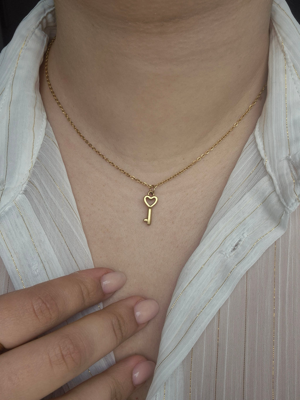 Heart Key Charm